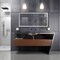 Ketcham Polished Edge Mirror with Frosted Glass Inset LED Mirror, 60 W, 100/240 VAC - 50/60 Hz. CRI >= 85 RAD-6036P - alternate 1